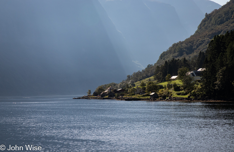 Village of Bakka near Gudvangen on the Nærøyfjord in Norway