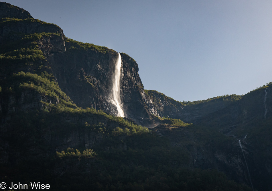 Kjerrskredsfossen seen from Gudvangen, Norway