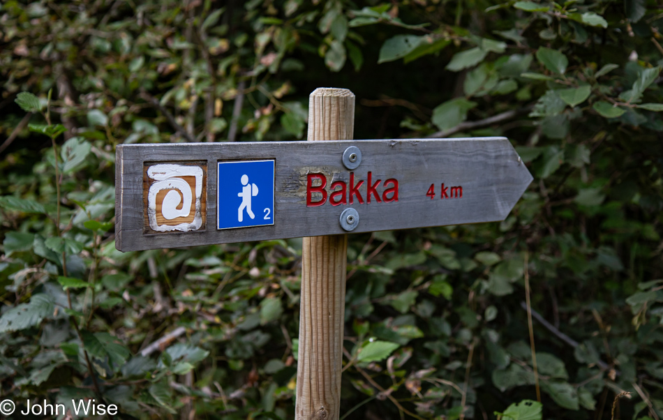 Trail to Bakka on the Nærøyfjord in Norway