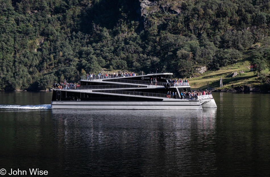 Ferry on the Nærøyfjord in Norway