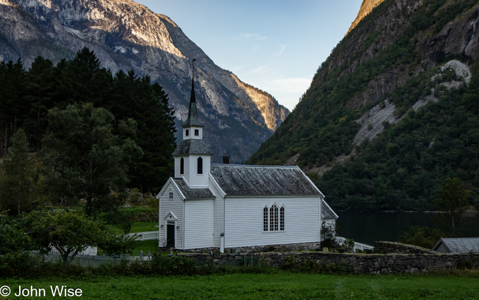 Bakka Church on the Nærøyfjord in Norway