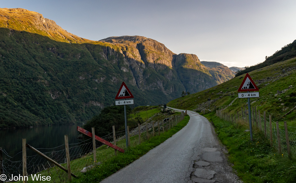 Leaving the village of Bakka on the Nærøyfjord in Norway