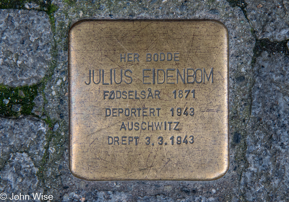 Stumbling Stone in Bergen, Norway