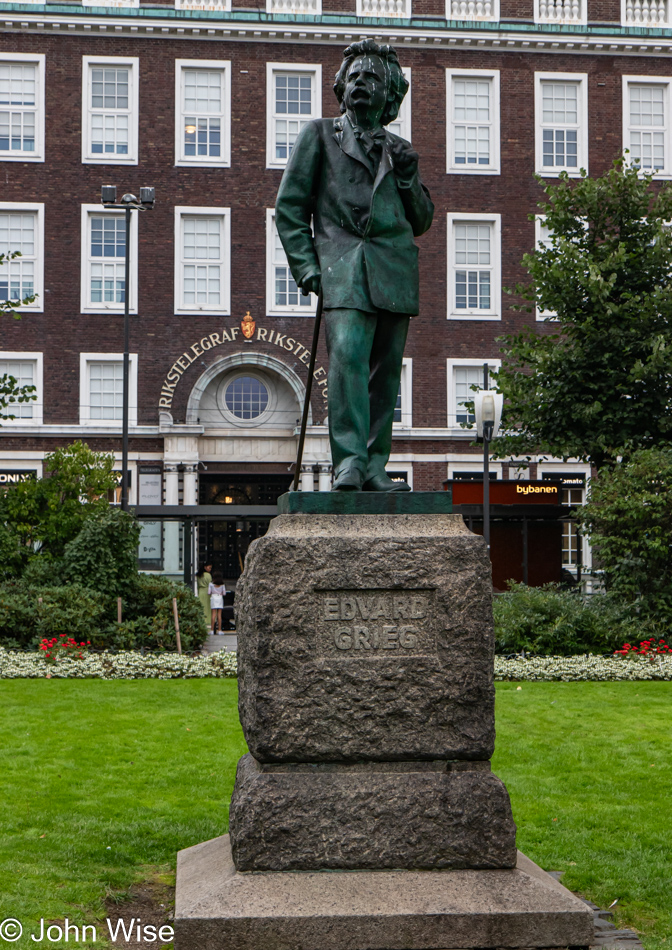 Edvard Grieg Statue in Bergen, Norway