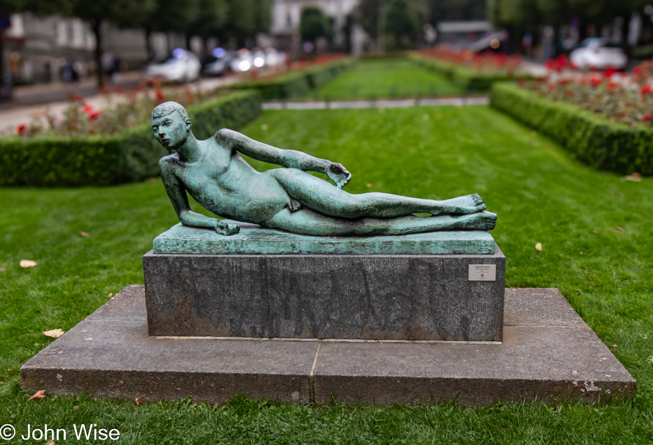 Lying poet by Hans Jacob Meyer in Bergen, Norway