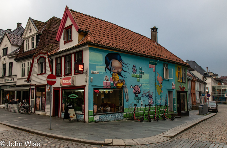 Video game mural in Bergen, Norway