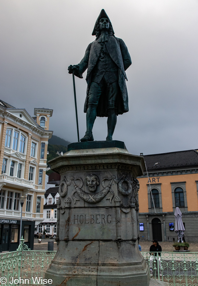 Ludvig Holberg Statue in Bergen, Norway