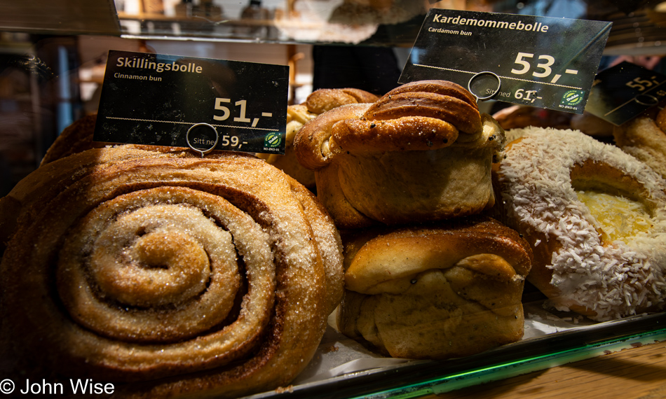 Rolls at a bakery in Bergen, Norway