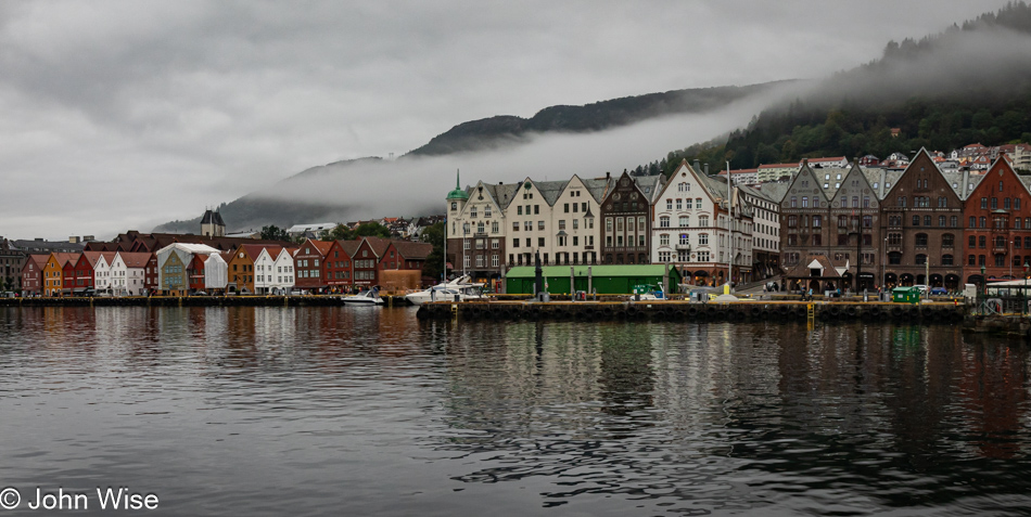 Port of Bergen looking over to Bryggen, Norway