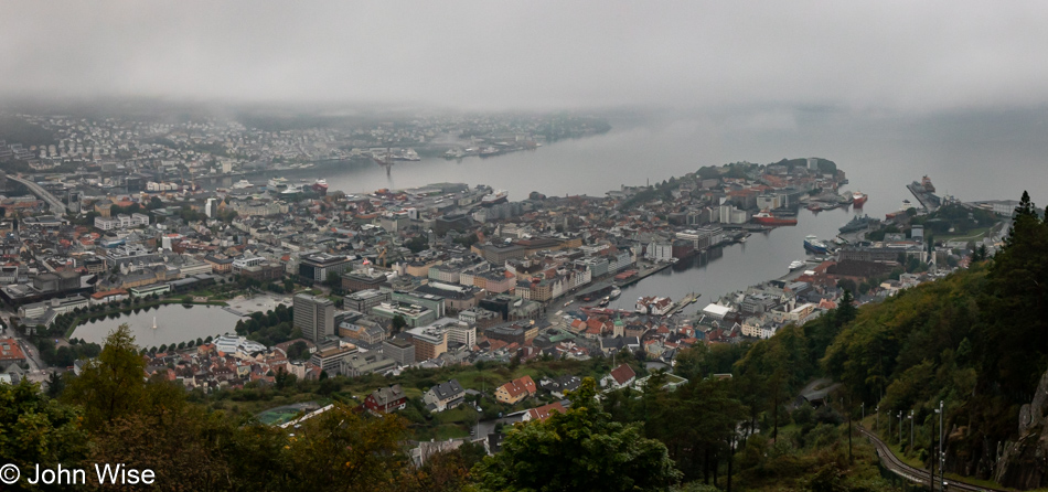 View from Mount Floyen in Bergen, Norway