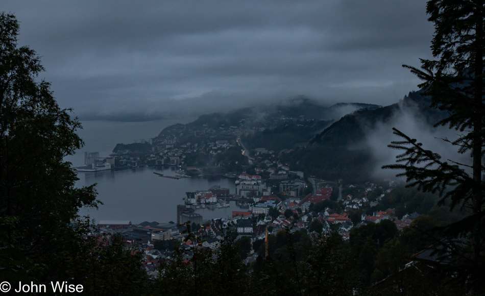 View from Mount Floyen in Bergen, Norway