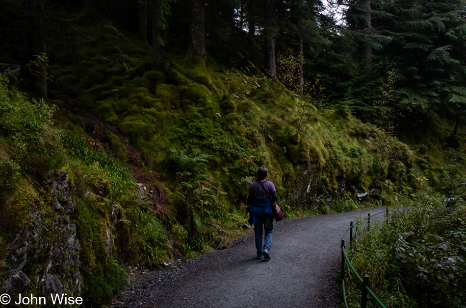 Caroline Wise on the trail on Mount Floyen in Bergen, Norway
