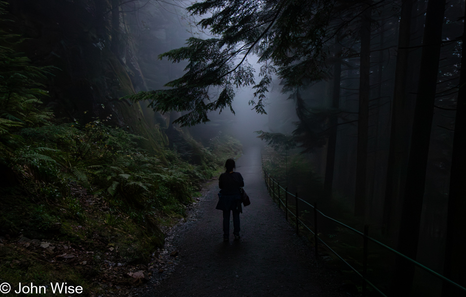 Caroline Wise on the trail on Mount Floyen in Bergen, Norway