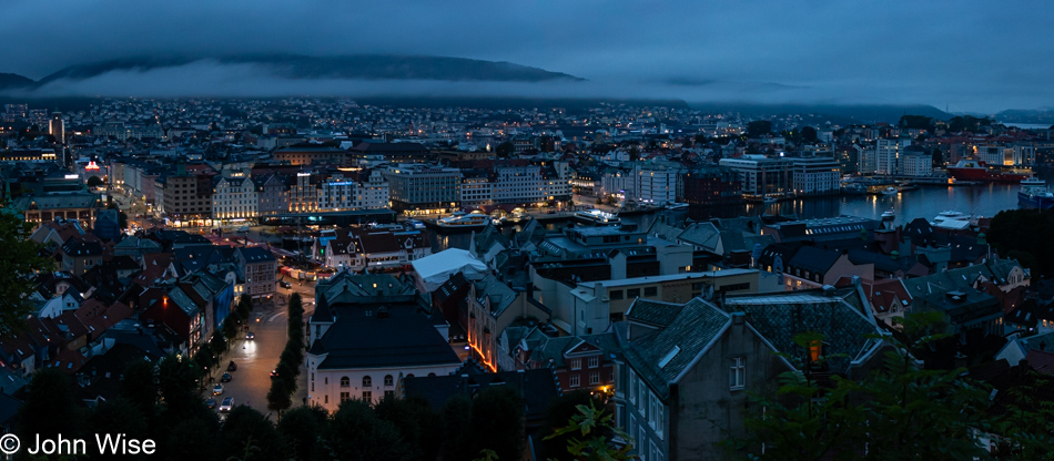 View from Mount Floyen in Bergen, Norway