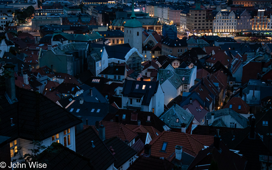 View from Mount Floyen in Bergen, Norway