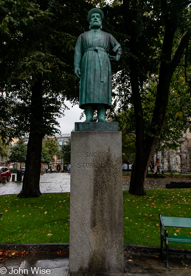 Snorri Sturluson statue in Bergen, Norway