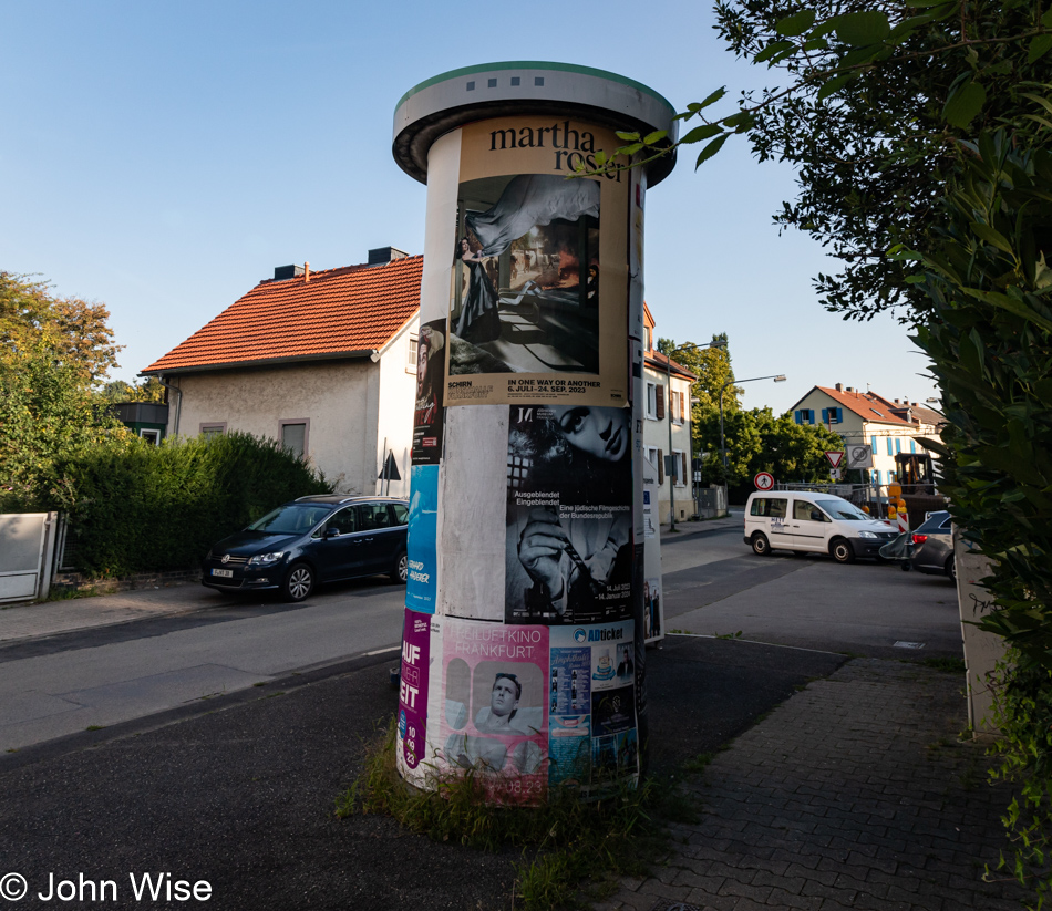 Litfaßsäule in Heddernheim, Germany