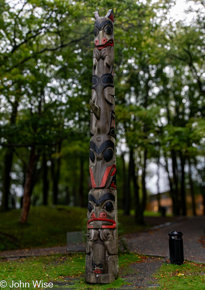 Totem Pole gift from Seattle to Bergen, Norway in the Nordnes Park 