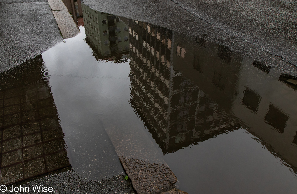 Rainy scene in Bergen, Norway