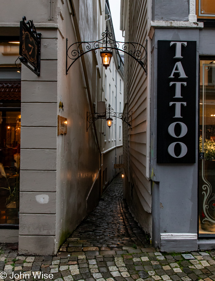 Alley in Bergen, Norway