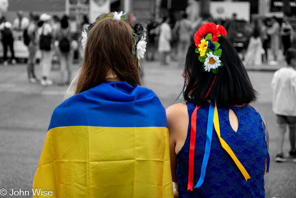 Demonstration for Ukraine in Frankfurt, Germany