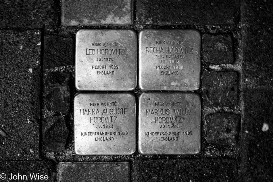Stumbling Stones in Frankfurt, Germany