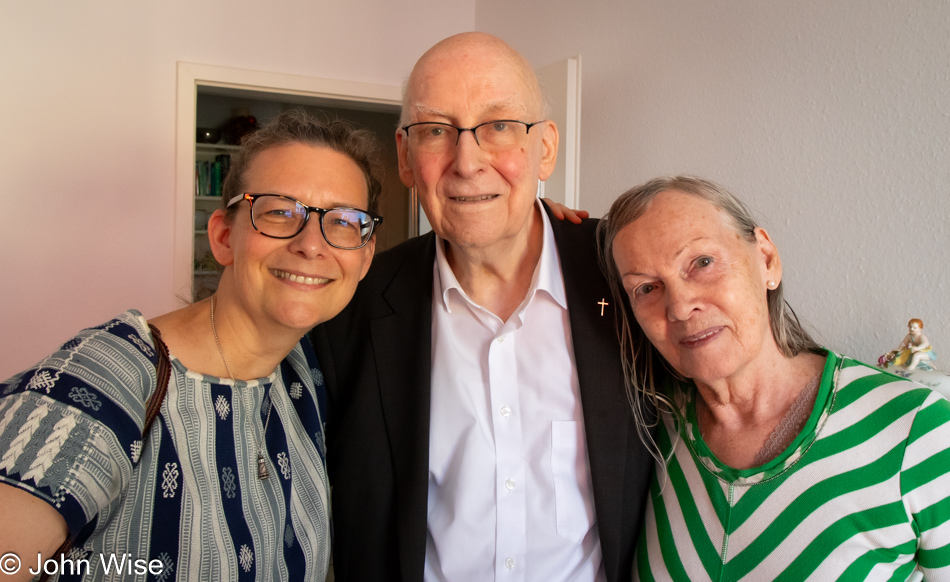 Caroline Wise, Hanns Engelhardt, and Vevie Engelhardt in Geisenheim, Germany