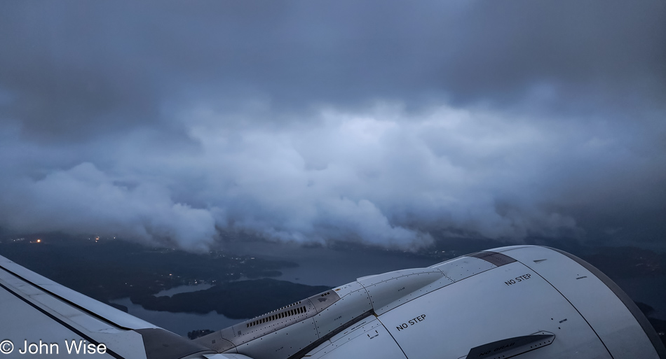Flying out of Bergen, Norway