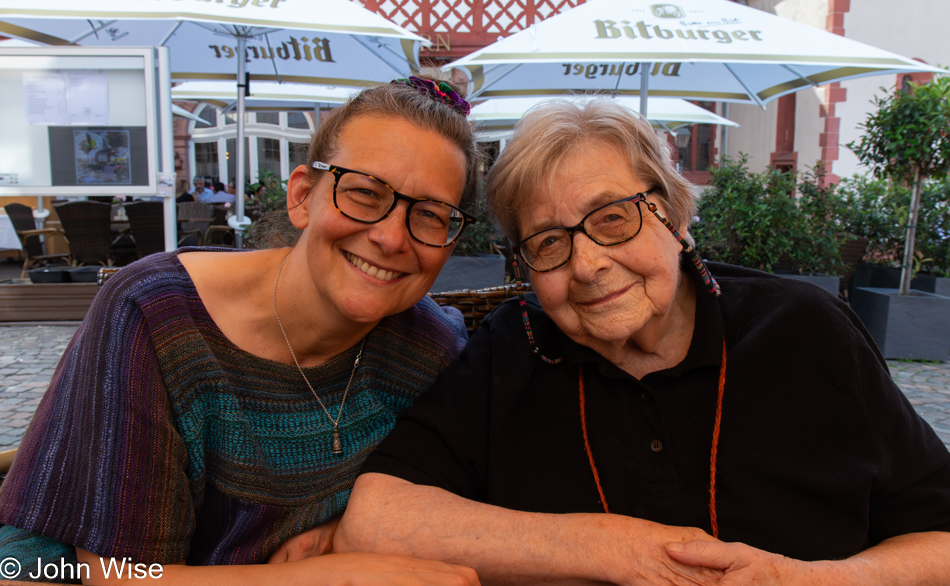 Caroline Wise and Jutta Engelhardt in Frankfurt, Germany