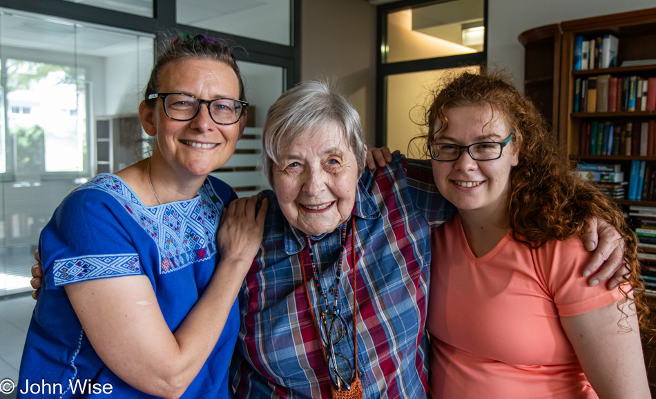 Caroline Wise, Jutta Engelhardt, and Katharina Engelhardt in Frankfurt, Germany