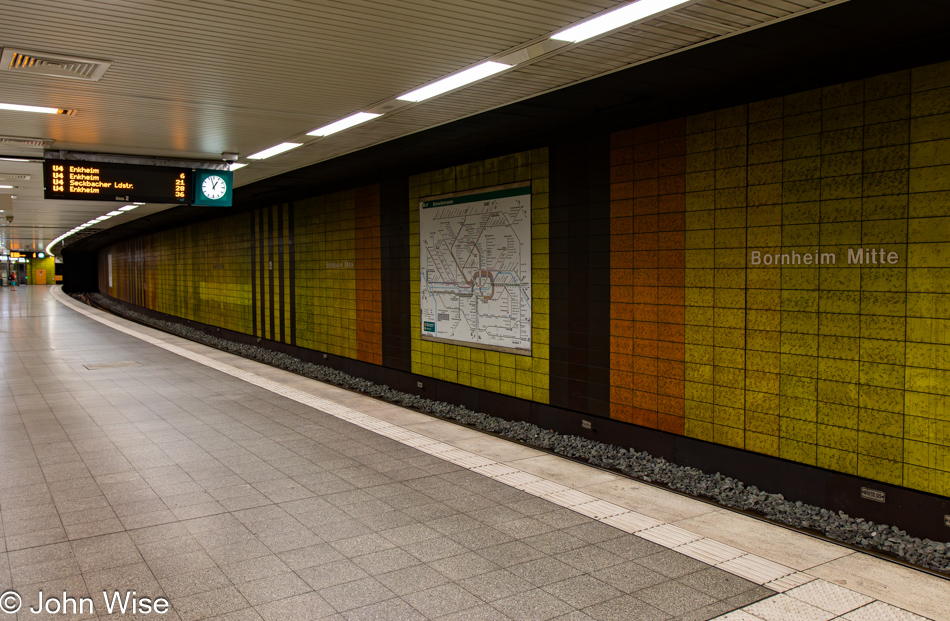 Subway stop in Frankfurt, Germany