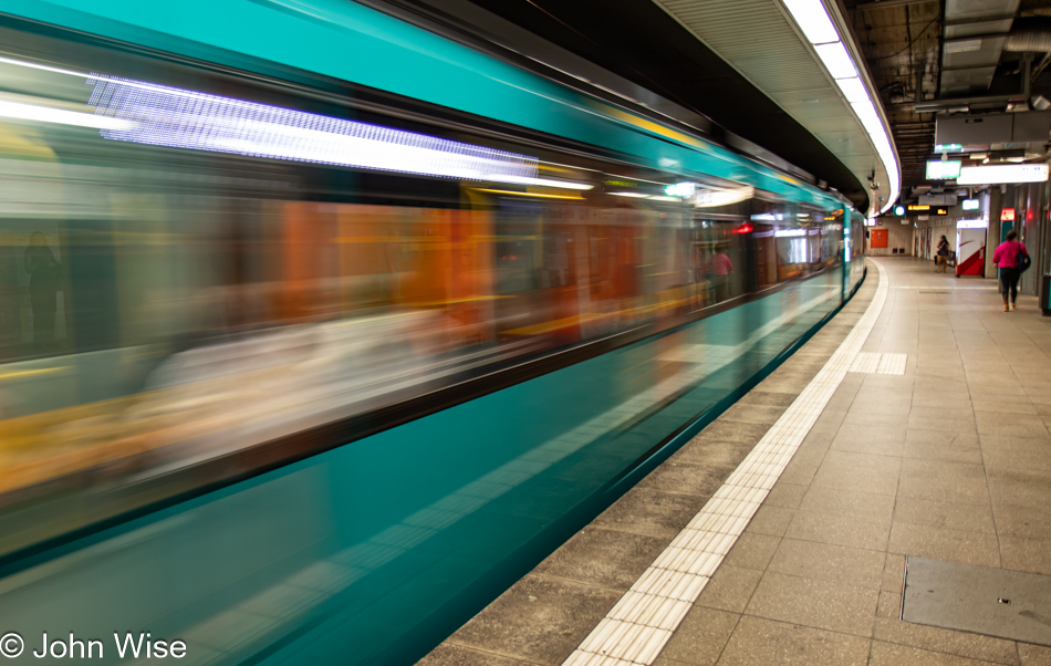 Subway stop in Frankfurt, Germany