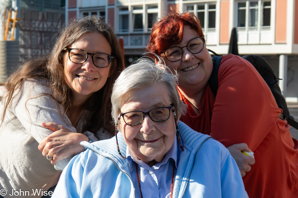 Caroline Wise, Jutta Engelhardt, and Stephanie Engelhardt in Frankfurt, Germany