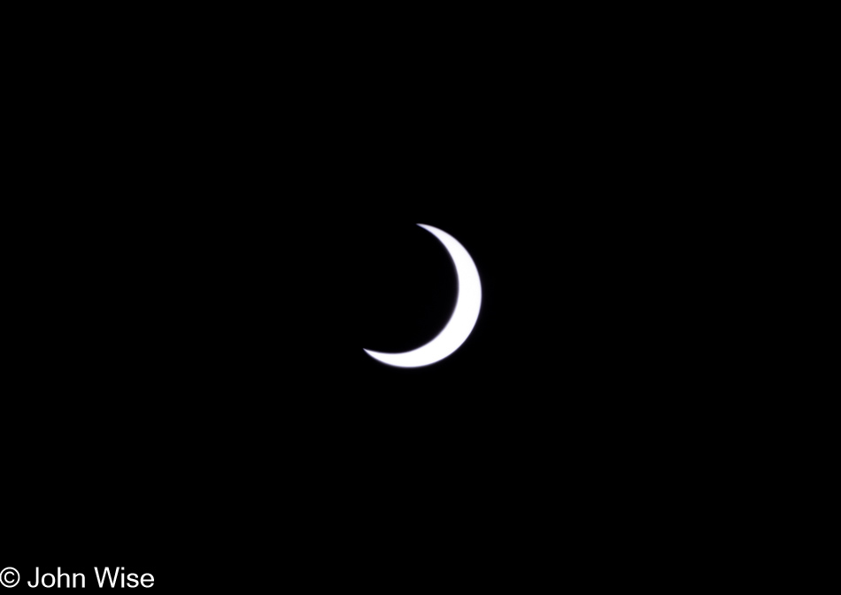Partial eclipse of the sun in Phoenix, Arizona