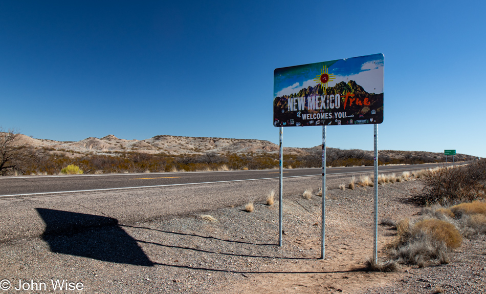 Entering New Mexico between Duncan, Arizona and Lordsburg, New Mexico