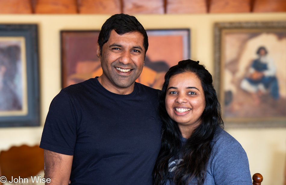 Karthik and Lakshmi at the Simpson Hotel in Duncan, Arizona