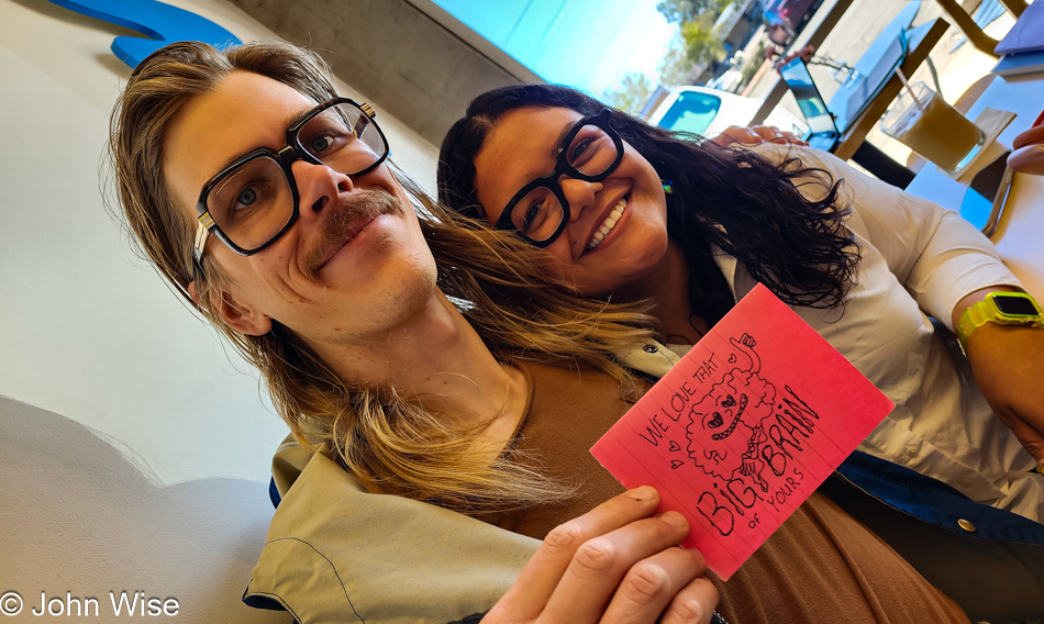 Artists Jef Caine and Aileen Martinez at WeBe Coffee in Phoenix, Arizona