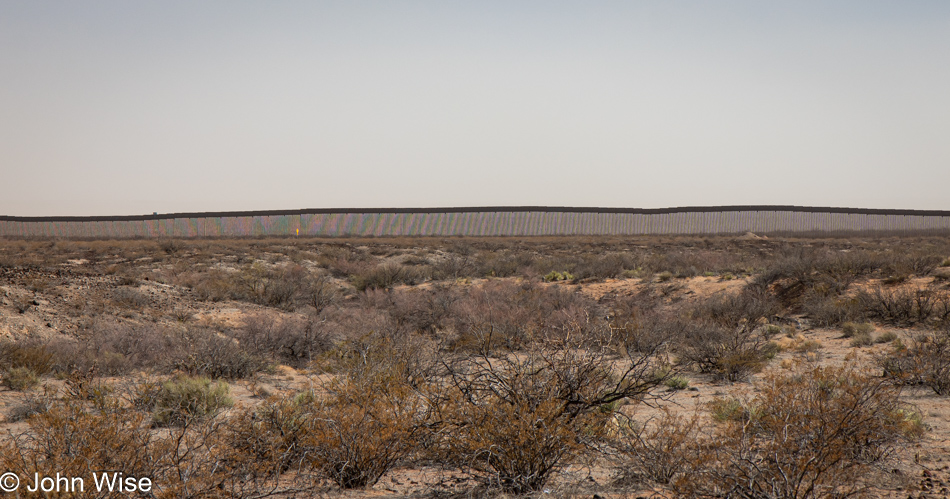 Mexican border wall in southern New Mexico