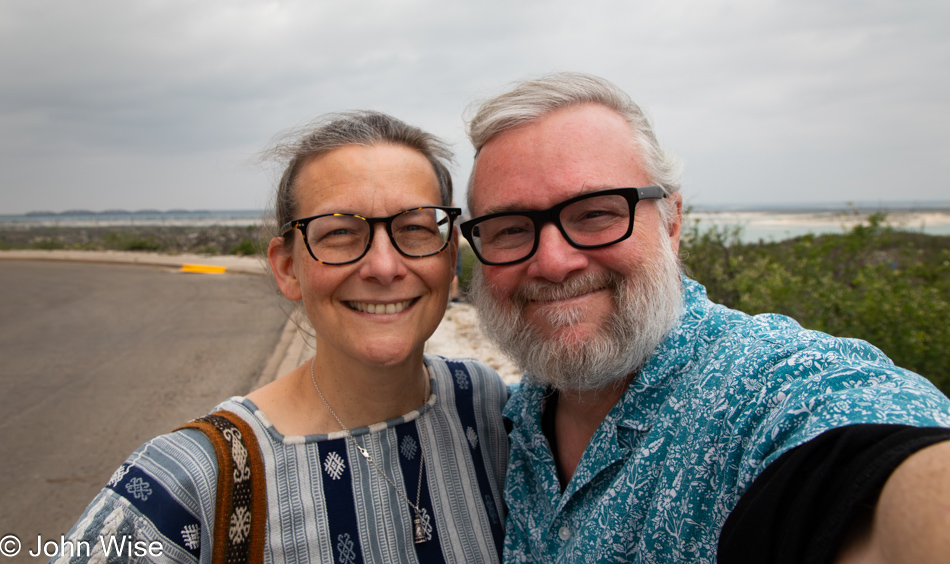 Caroline Wise and John Wise at Amistad Reservoir in Del Rio, Texas