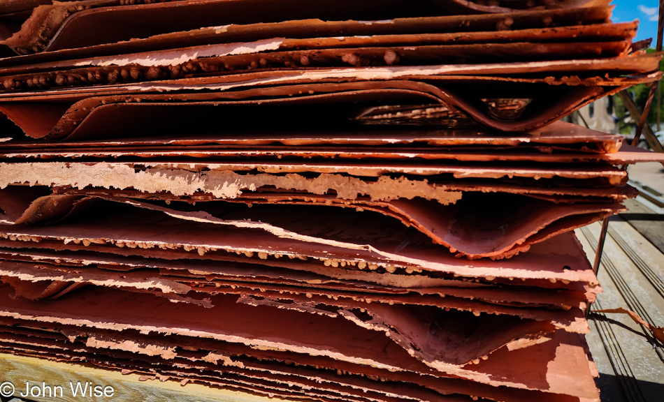 Copper plates passing through Duncan, Arizona