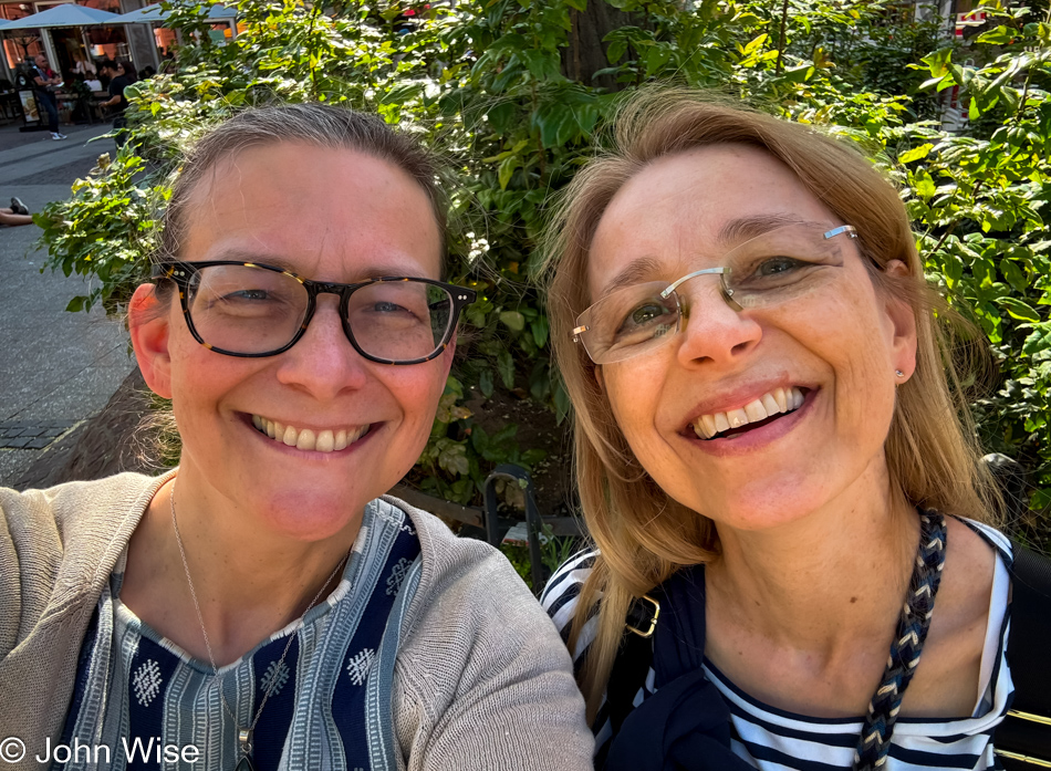 Caroline Wise and Claudia in Frankfurt, Germany