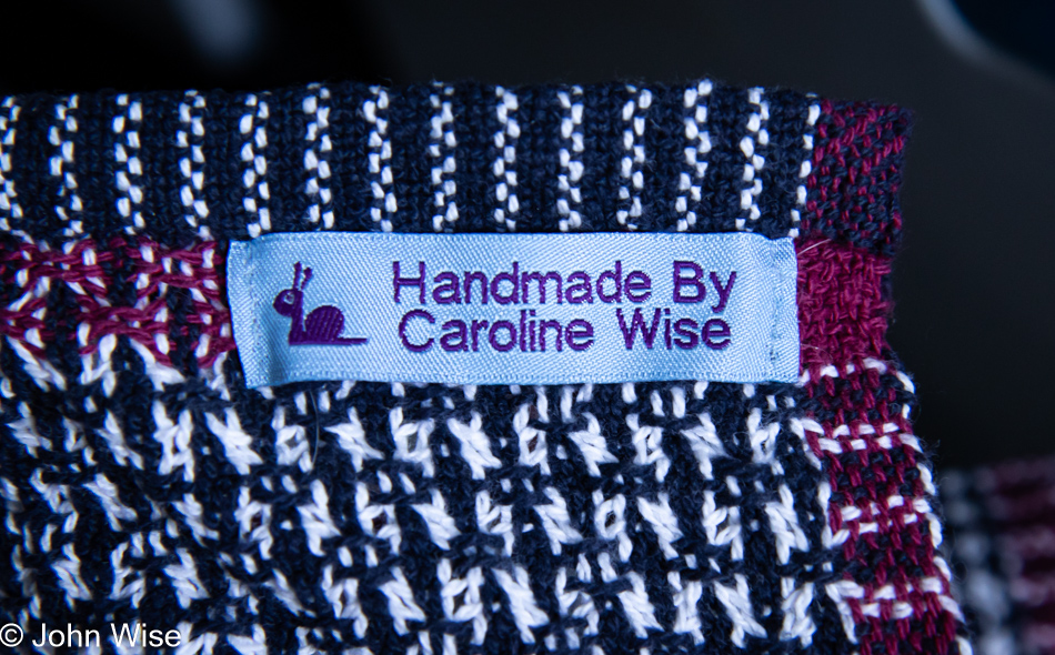 Handwoven tea towel made by Caroline Wise in Phoenix, Arizona