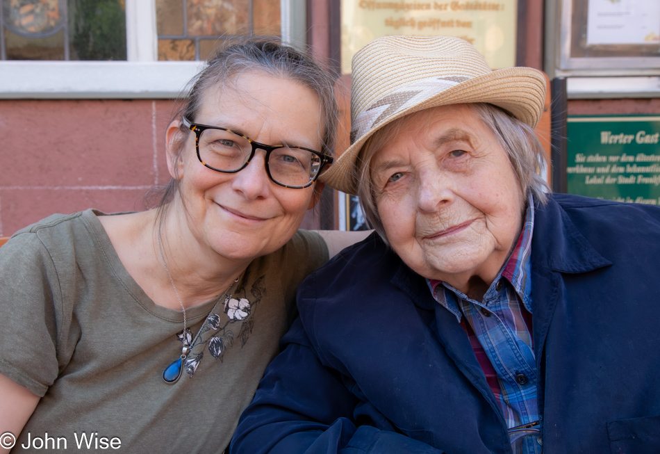 Caroline Wise and Jutta Engelhardt in Frankfurt, Germany