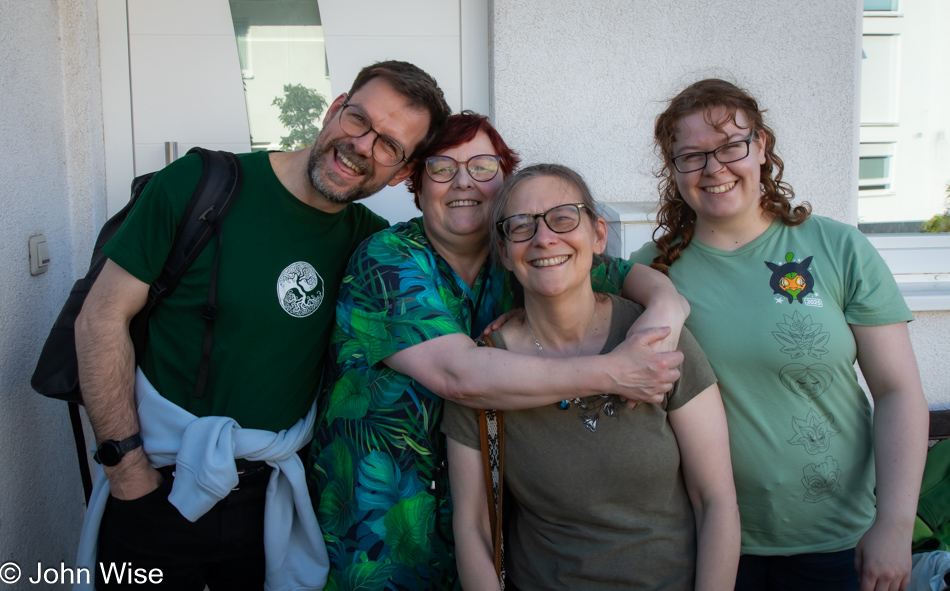 Klaus, Stephanie, Caroline Wise and Katharina in Frankfurt, Germany