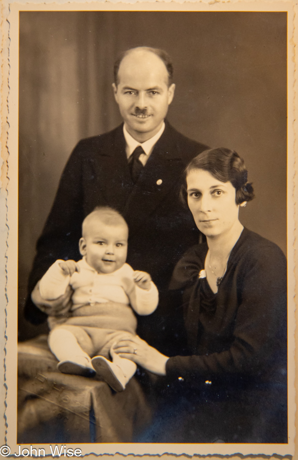 Baby Hanns Engelhardt with his mother and father Clara and Christian Engelhardt