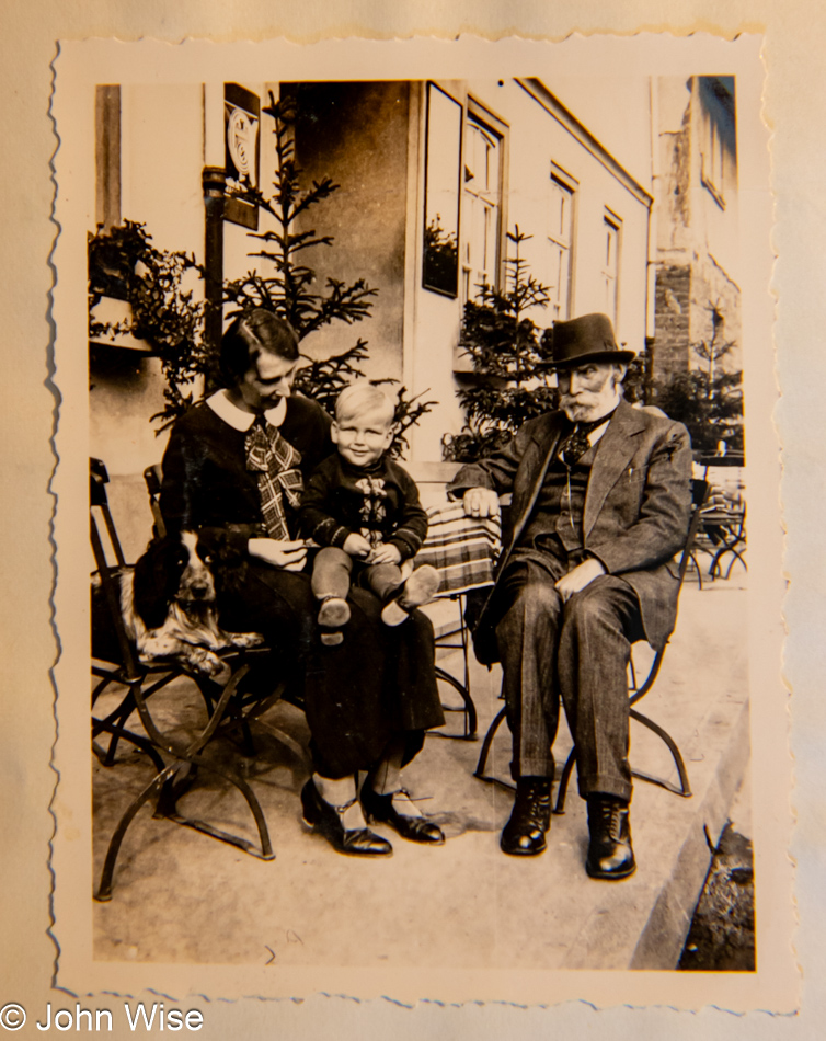 Toddler Hanns, his mother Clara, and maternal grandfather Otto Weber