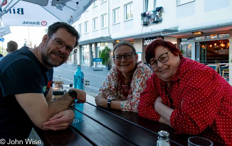 Klaus and Stephanie Engelhardt with Caroline Wise in Frankfurt, Germany