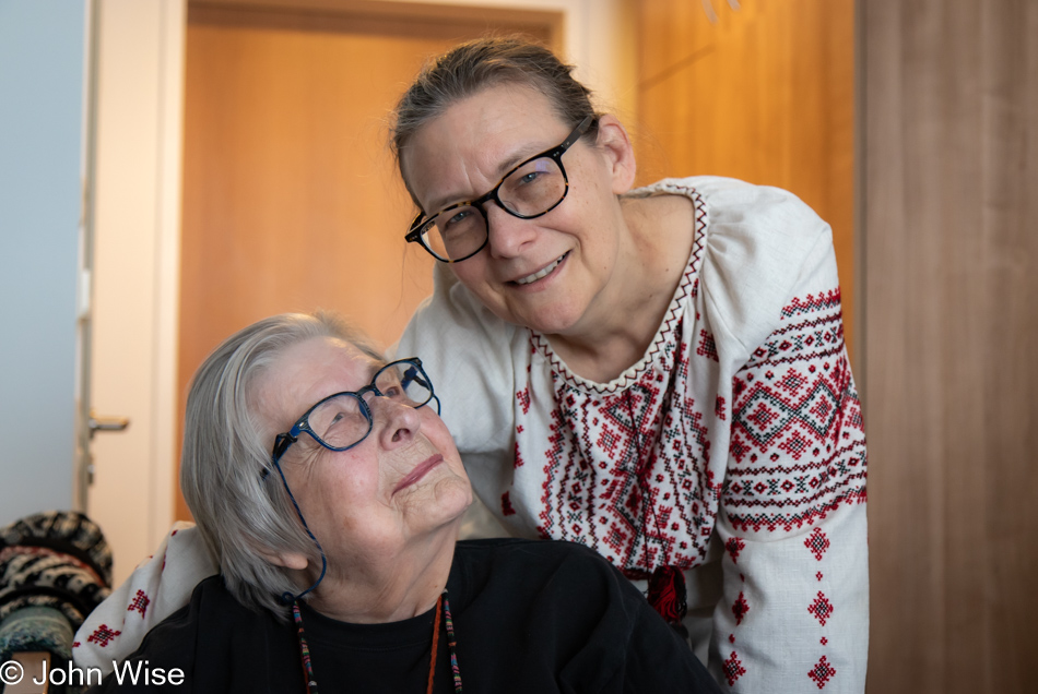Caroline Wise and Jutta Engelhardt in Frankfurt, Germany